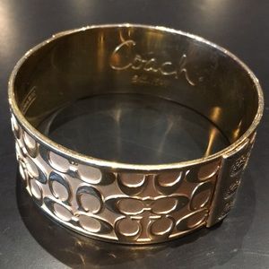 Coach bangle bracelet with signature print pattern