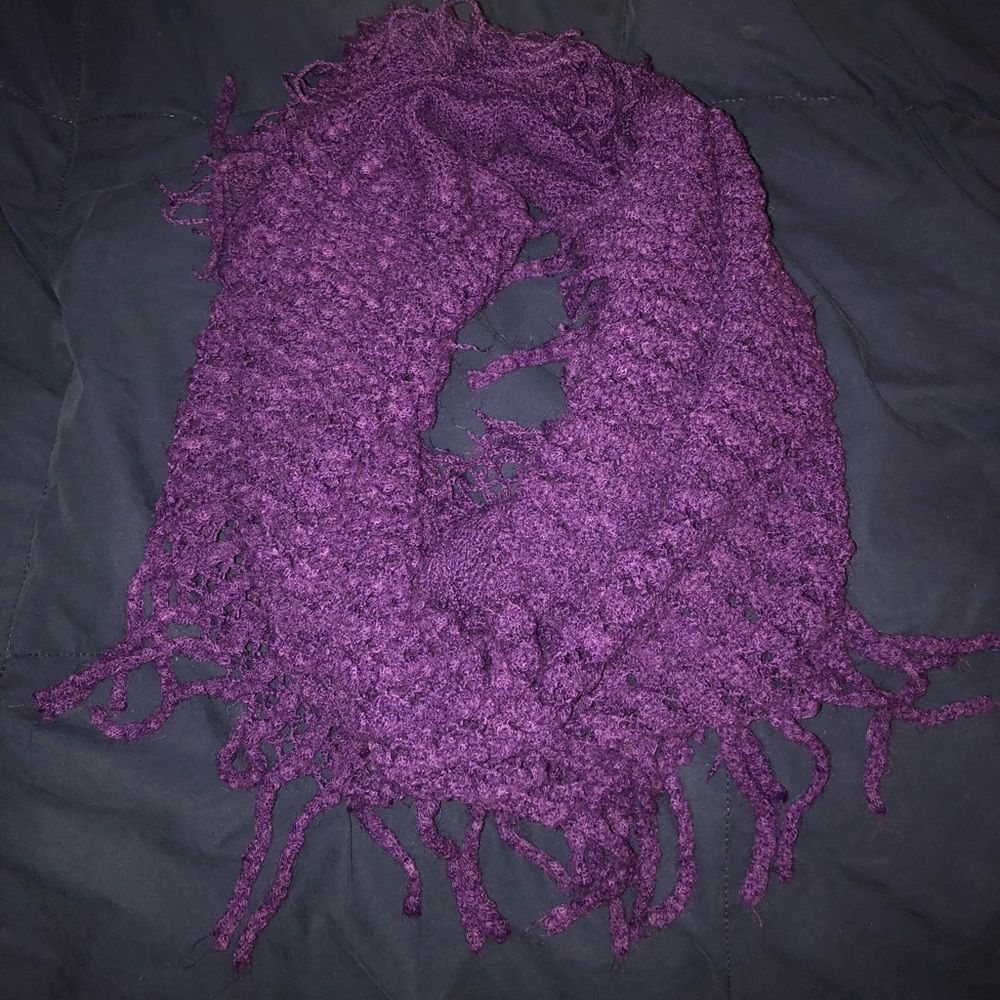 Purple infinity scarf