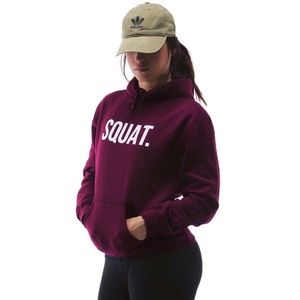 Burgundy Squat Hoodie