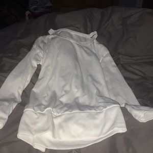 Plain White long sleeve/cold shoulder