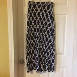 3 for $10-Navy blue and white maxi skirt