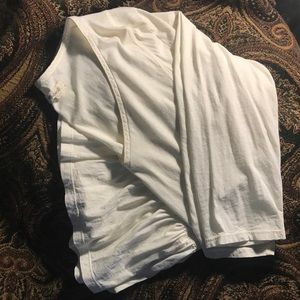 madewell deep v peplum tee