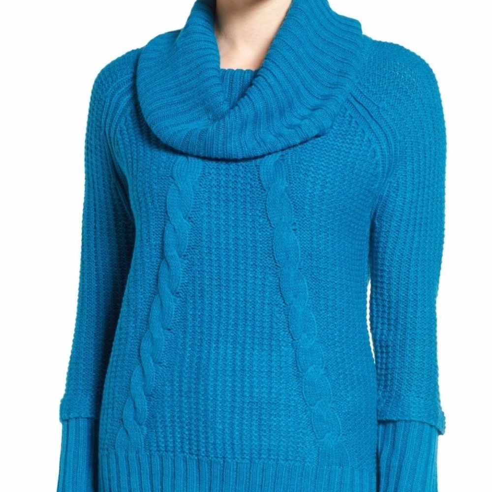 NEW Ivanka Trump Sweater Cowl Neck Cableknit
