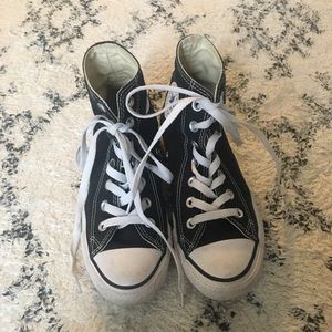 Black high top converse