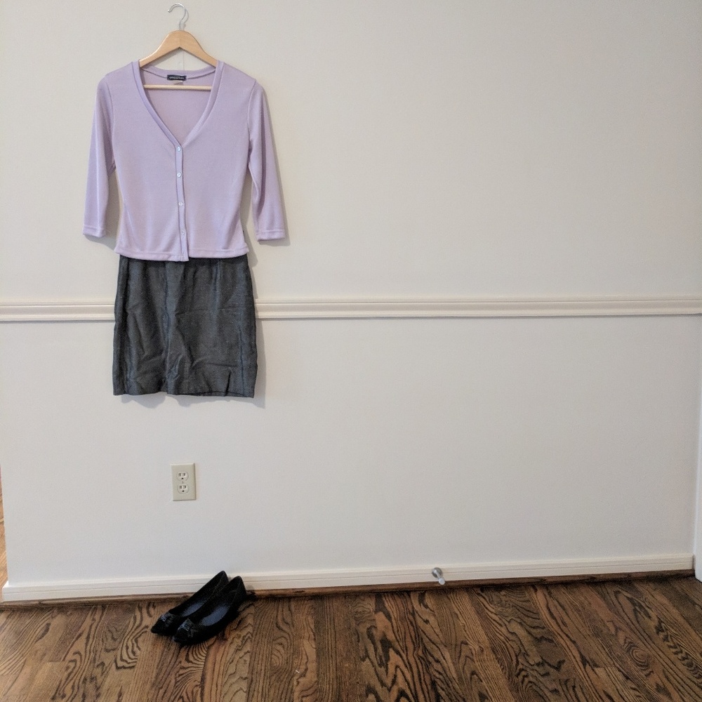 Dark pencil grey skirt