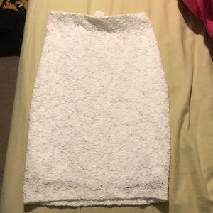 Poetry white lace skirt