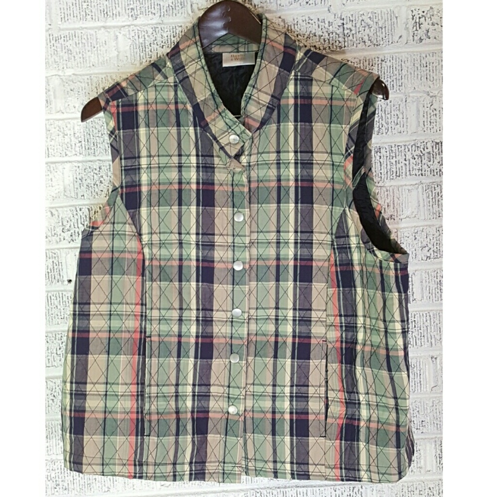 Baxter Wells Plaid Sleeveless Vest