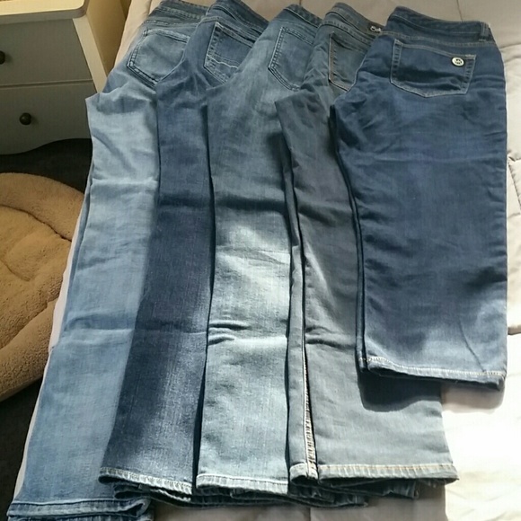 LOT OF 5 JEANS 8 - Picture 1 of 4