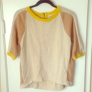 Anthropologie baseball style sweater