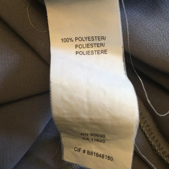 Kensie Sheer Gray Flutter Sleeve Cowl Neck Top M - Picture 5 of 5