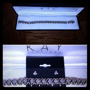 🎈10K Gold KAY 1 Carat Diamond Tennis Bracelet