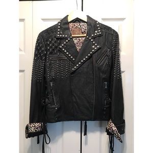 NWOT Double D Ranch Luniga Skull Leather Jacket