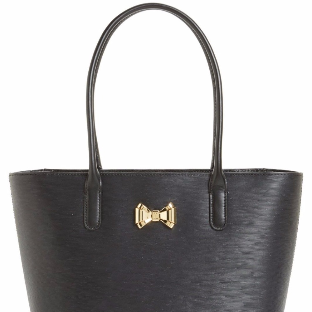 NEW Ted Baker Taleen Black Leather Tote Purse Bag - Picture 6 of 6
