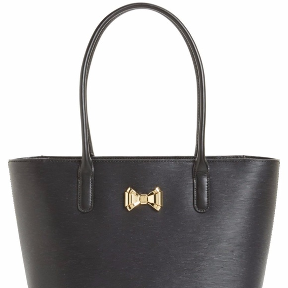 NEW Ted Baker Taleen Black Leather Tote Purse Bag - Picture 6 of 6