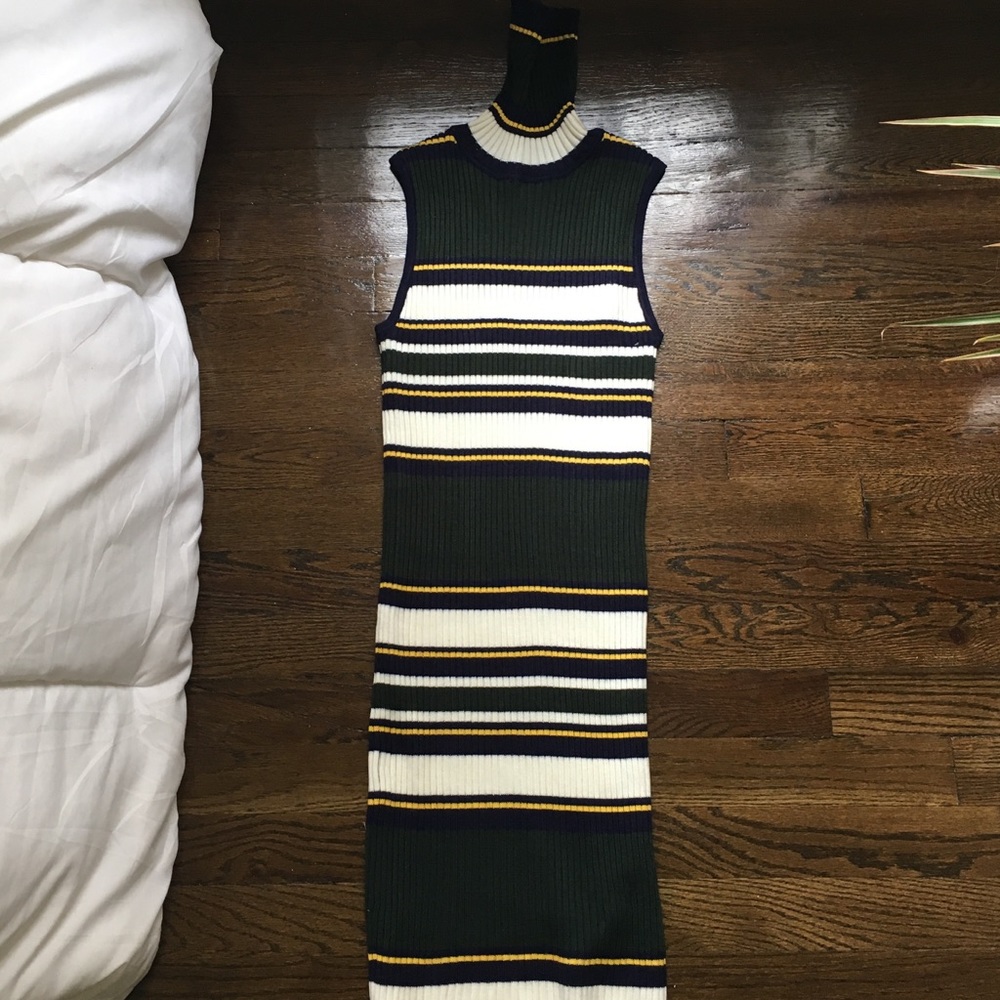 Knit Sleveless Turtle Neck Dress