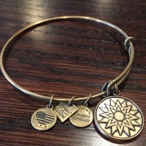 Alex And Ani bangle bracelet with sun charm