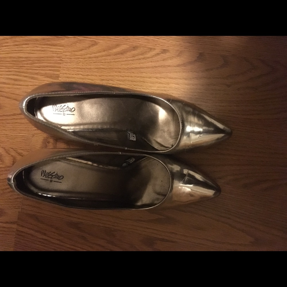 Silver shoes silver high heel shoes