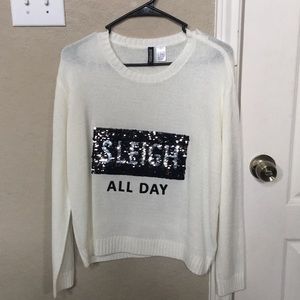 White Christmas sweater
