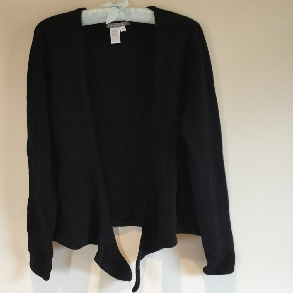 Black wrap sweater