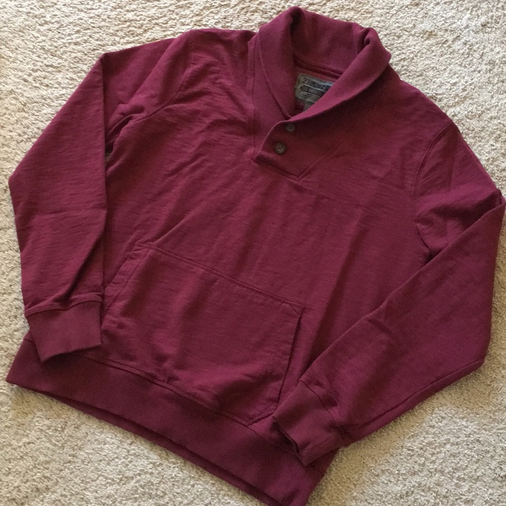 21 MEN maroon sweater