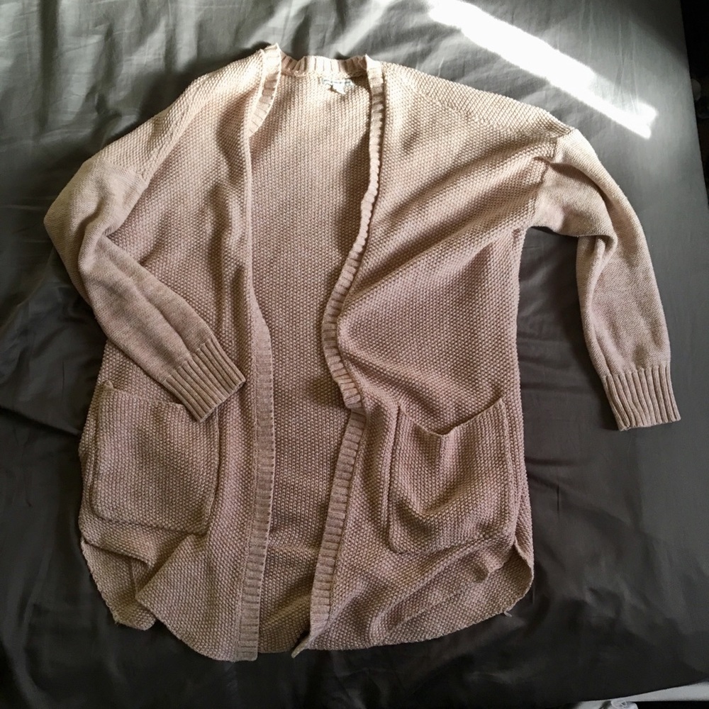 Blush pink knit cardigan size xl