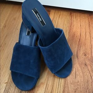 Kensie Navy Mules women's size 7