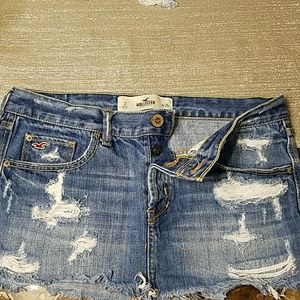 Hollister jean skirt