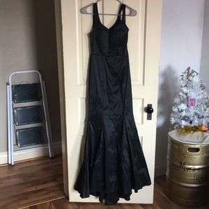 Black ball gown.