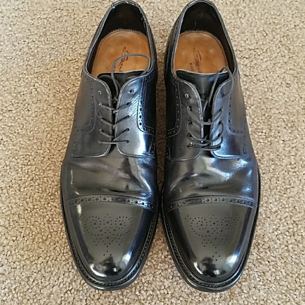 Santoni Mens Lace up baroque oxfords. Sz 12