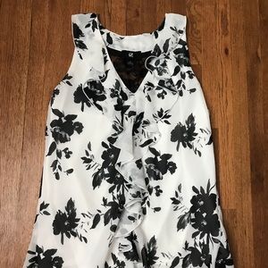 Black & White Floral Blouse