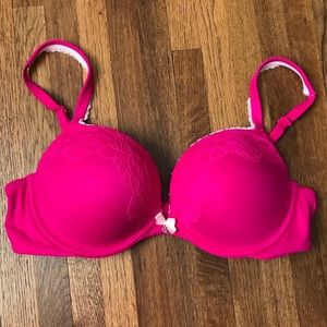 VS Pink Push Up Lace Bra