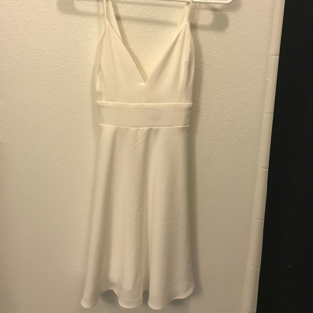 Simple ivory dress.