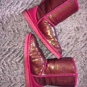 Real Raspberry pink sparkle Ugg’s