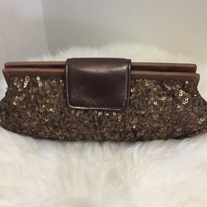 Santi Bronze Sequin Purse/Clutch
