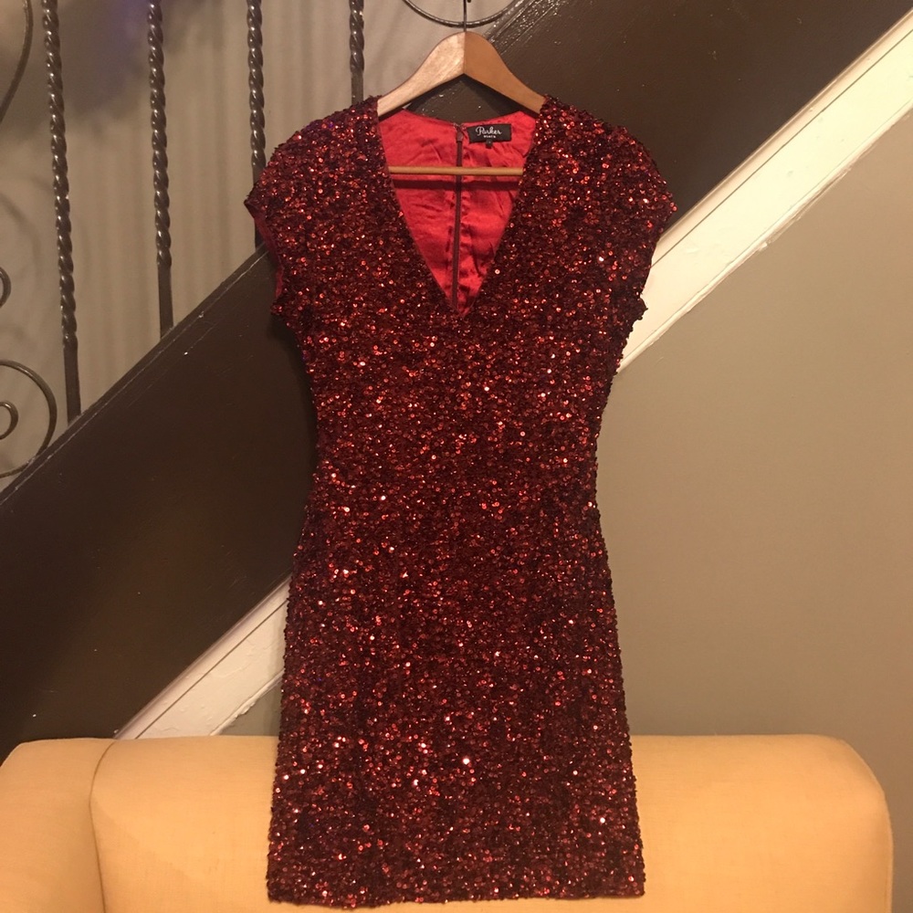 PARKER BLACK LABEL • SERENA BEADED COCKTAIL DRESS