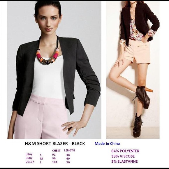 h and m black jacket