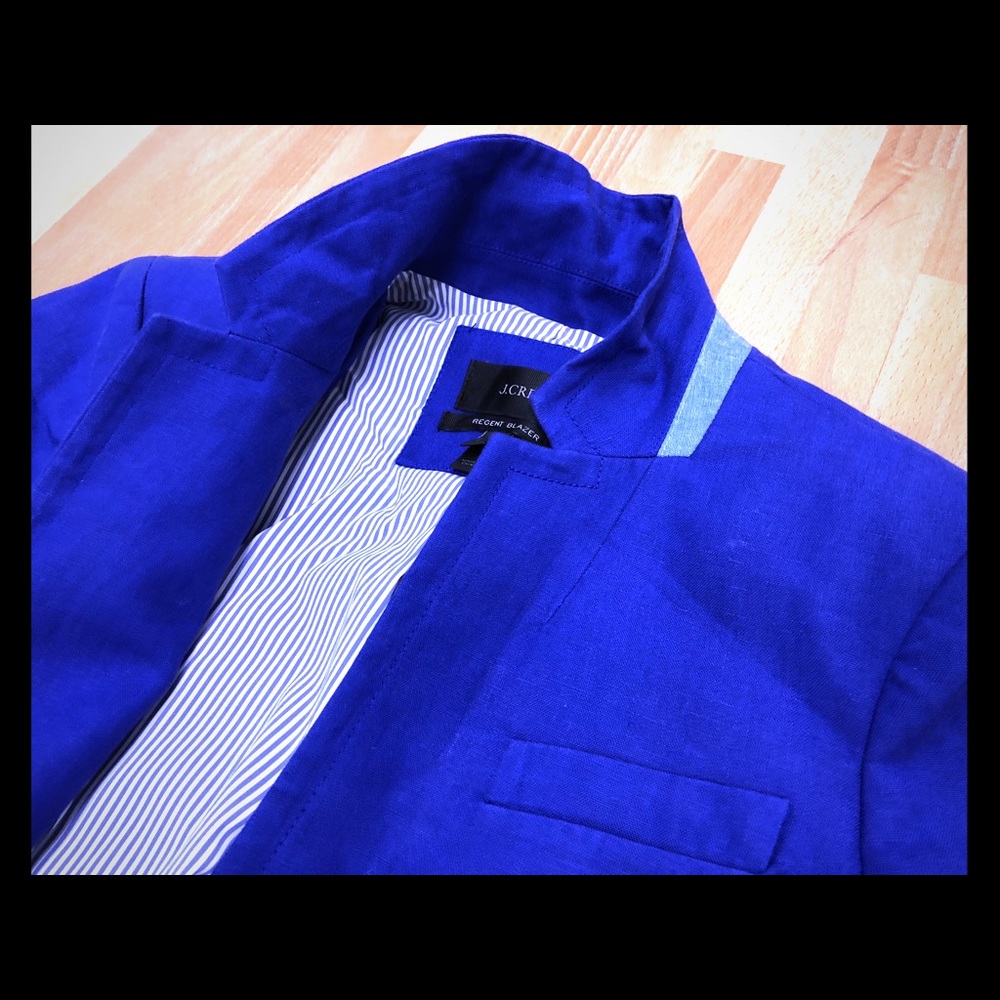 J.Crew Regent Linen Royal Blue Blazer. Worn once.