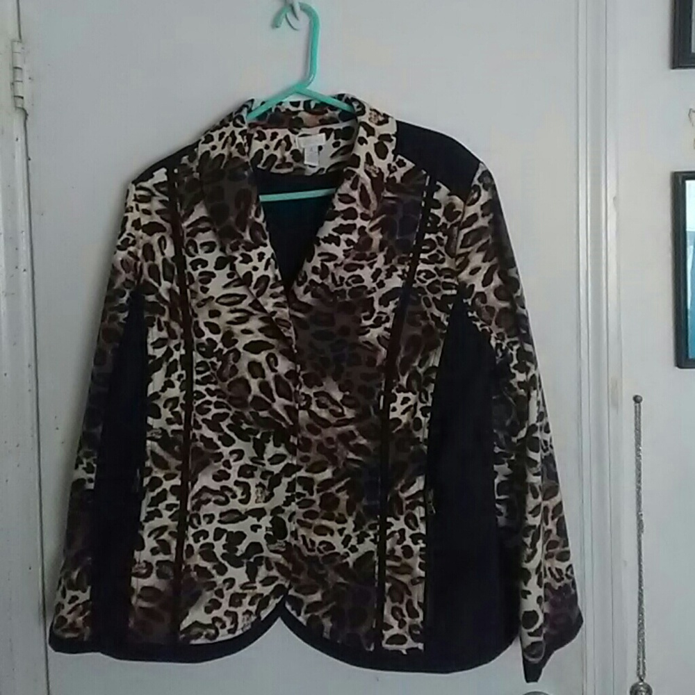 Chico's leopard print jacket