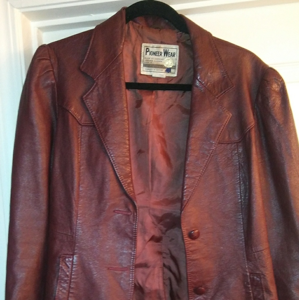 Vintage Pioneer Wear leather jacket