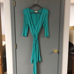 Teal Banana Republic Wrap Dress