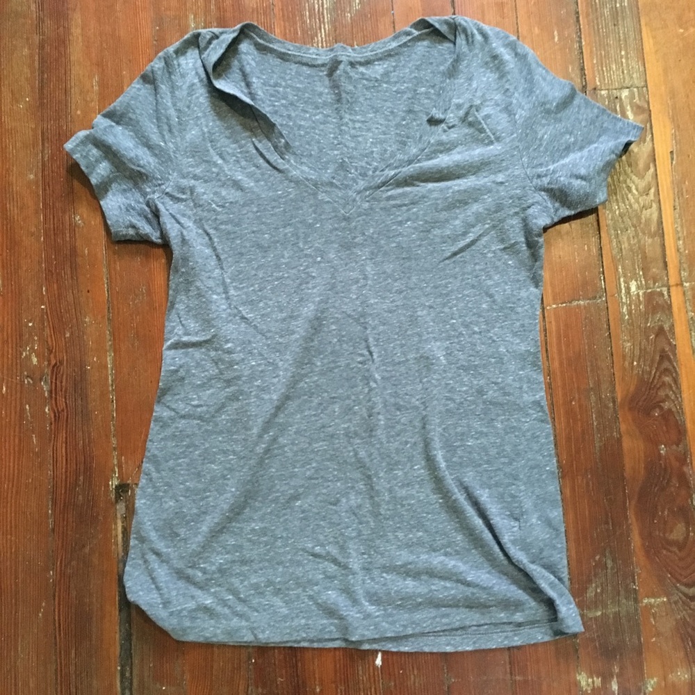Grey V neck Tee