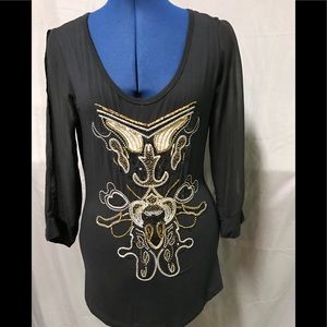 Black3/4 slit sleeve