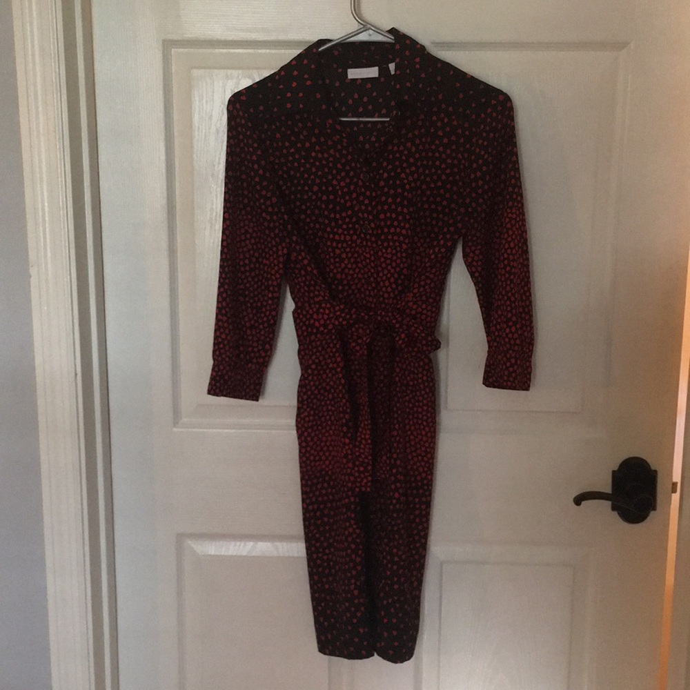Little hearts button/ tie dress from NY & Company.