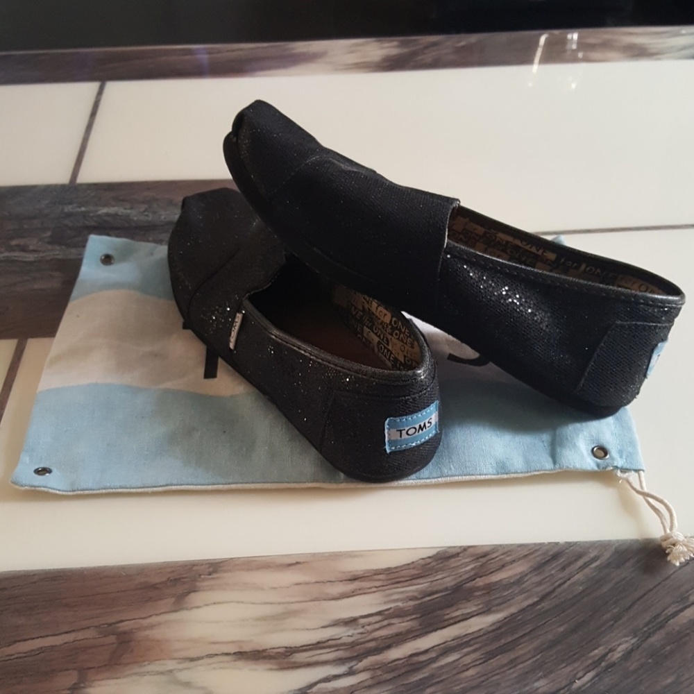 Black Sparkly Toms