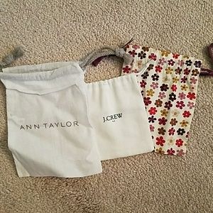 Set of three jewelry dust bags