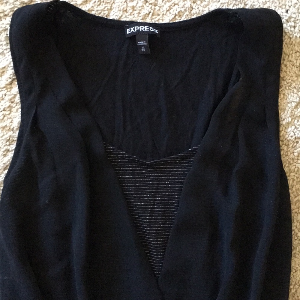 Express sheer black top