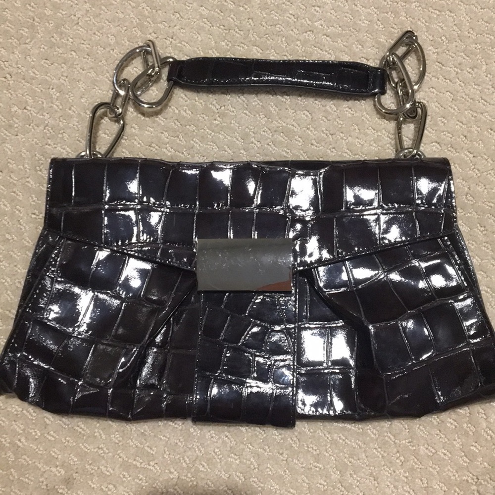 Kooba dark brown patent leather bag