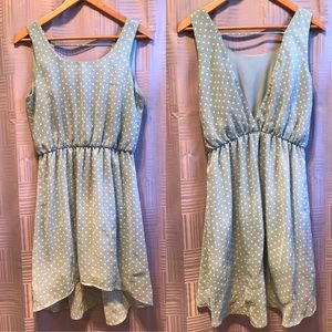 Light Blue & Airy Polka Dot Dress