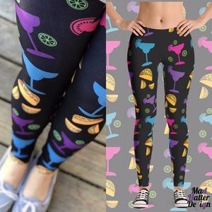 Tacos & Margaritas Leggings, Buttery Soft, TC