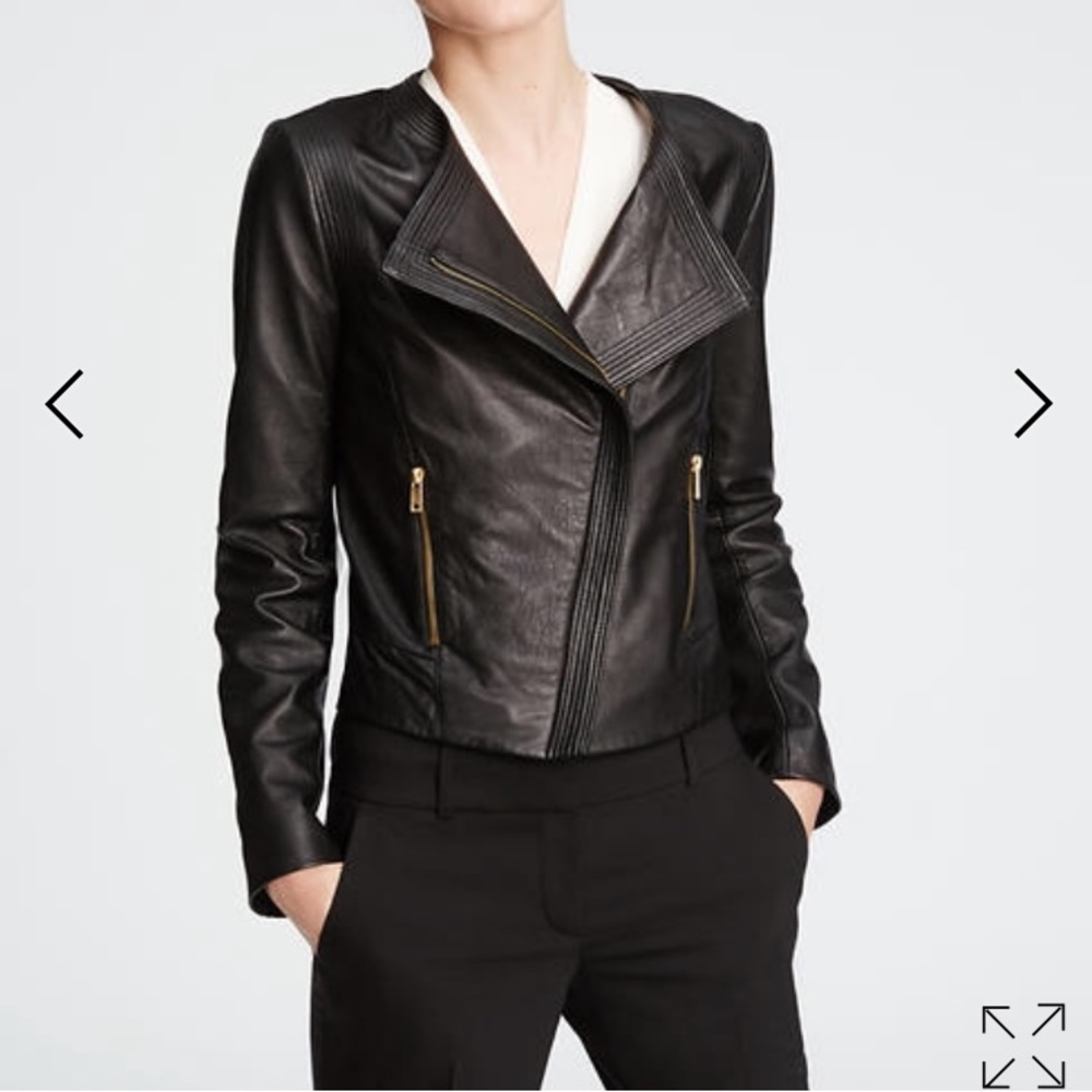 Black leather jacket